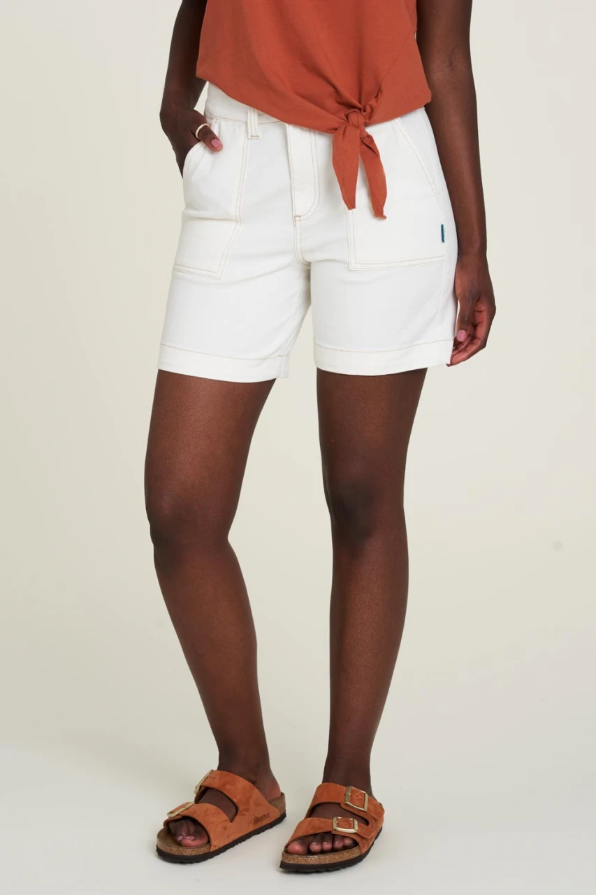 Off White women's short jeans in Bio-Denim