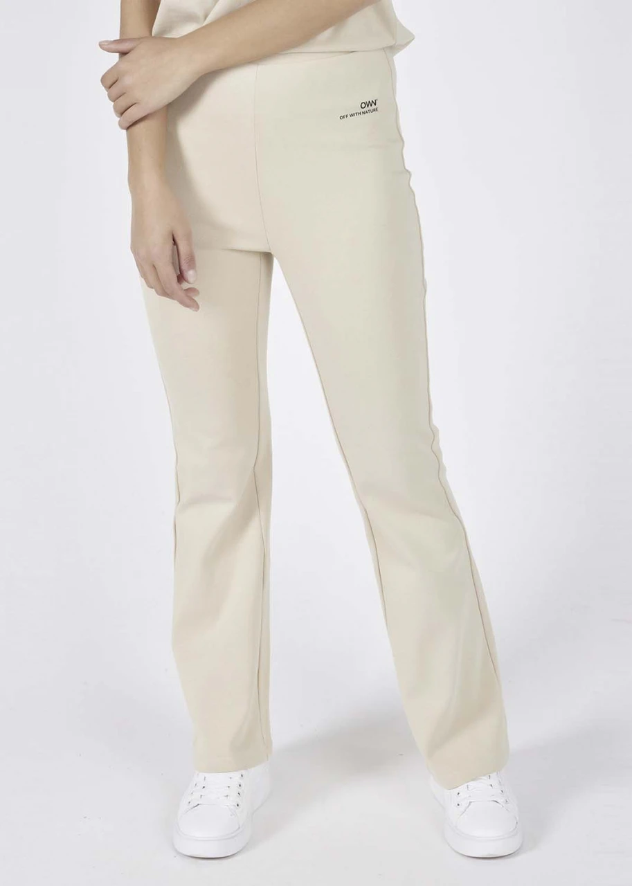 Flare trousers for women in organic organic cotton