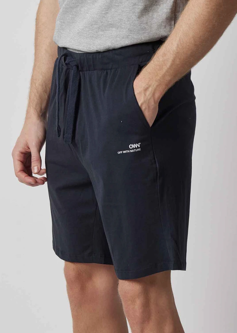Men's Navy jersey shorts in organic organic cotton