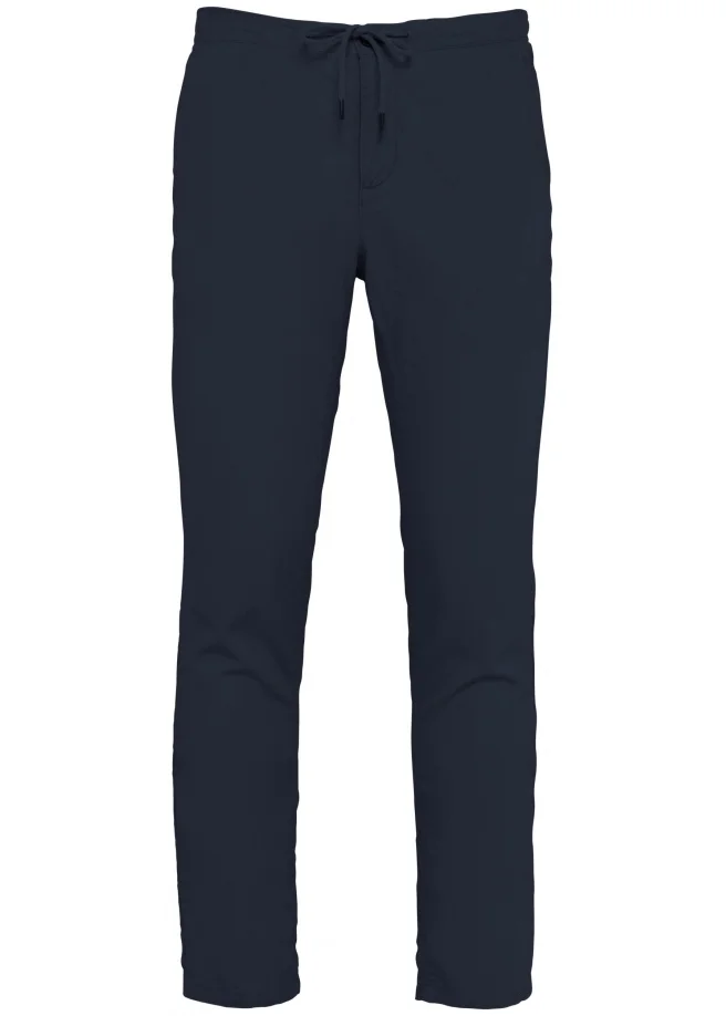 Men's Navy Chino Pants in linen and organic cotton
