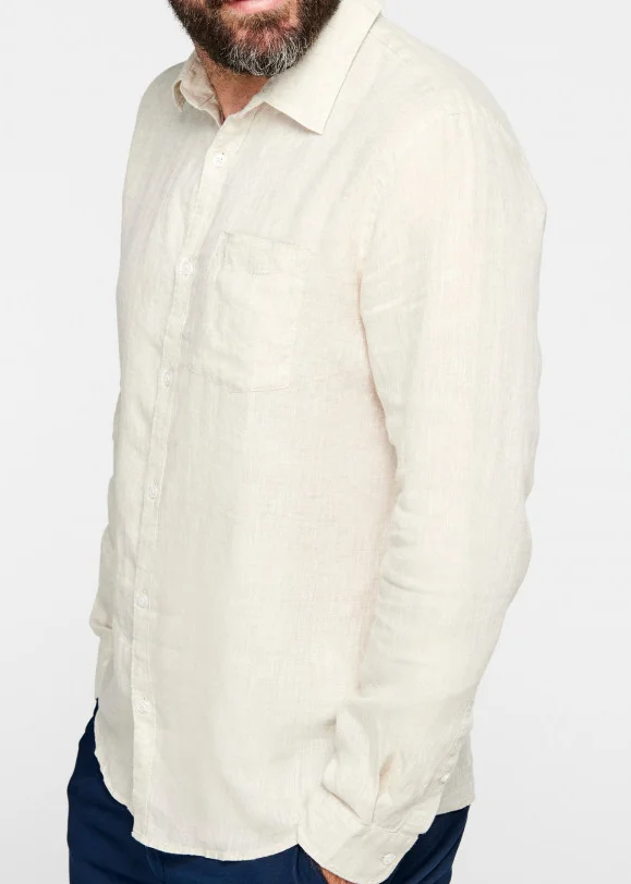 Camicia Enrique da uomo in lino -Naturale