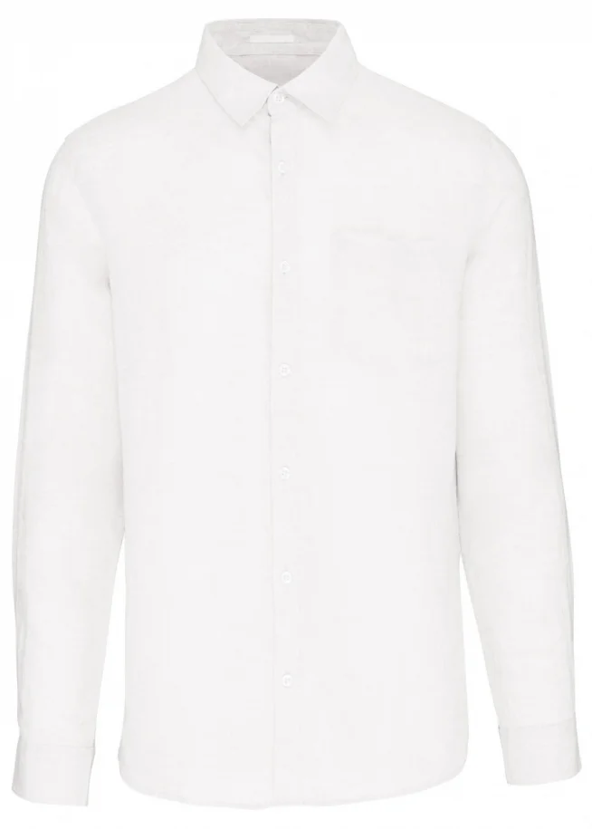 Camicia Enrique da uomo in lino -Bianco