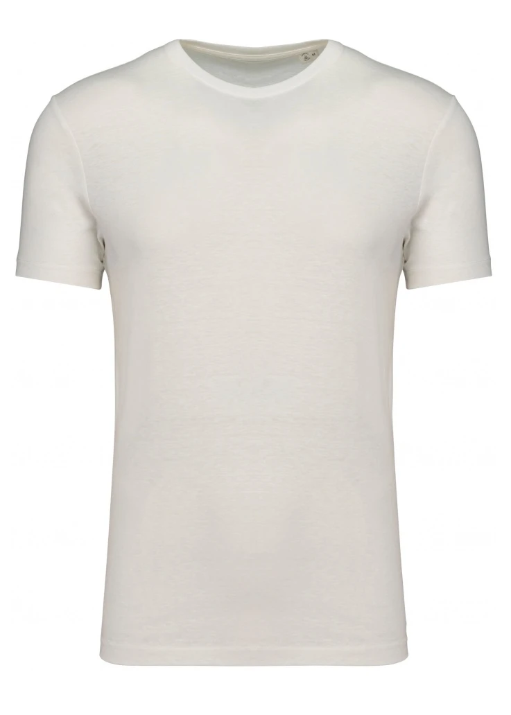 CHARLIE unisex t-shirt in organic cotton and linen - Ivory