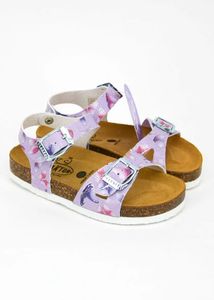 Lisa Serraje ergonomic sandals for girls in cork and natural leather