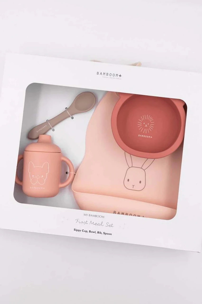 Silicone Baby Feeding Set - Pink_104614