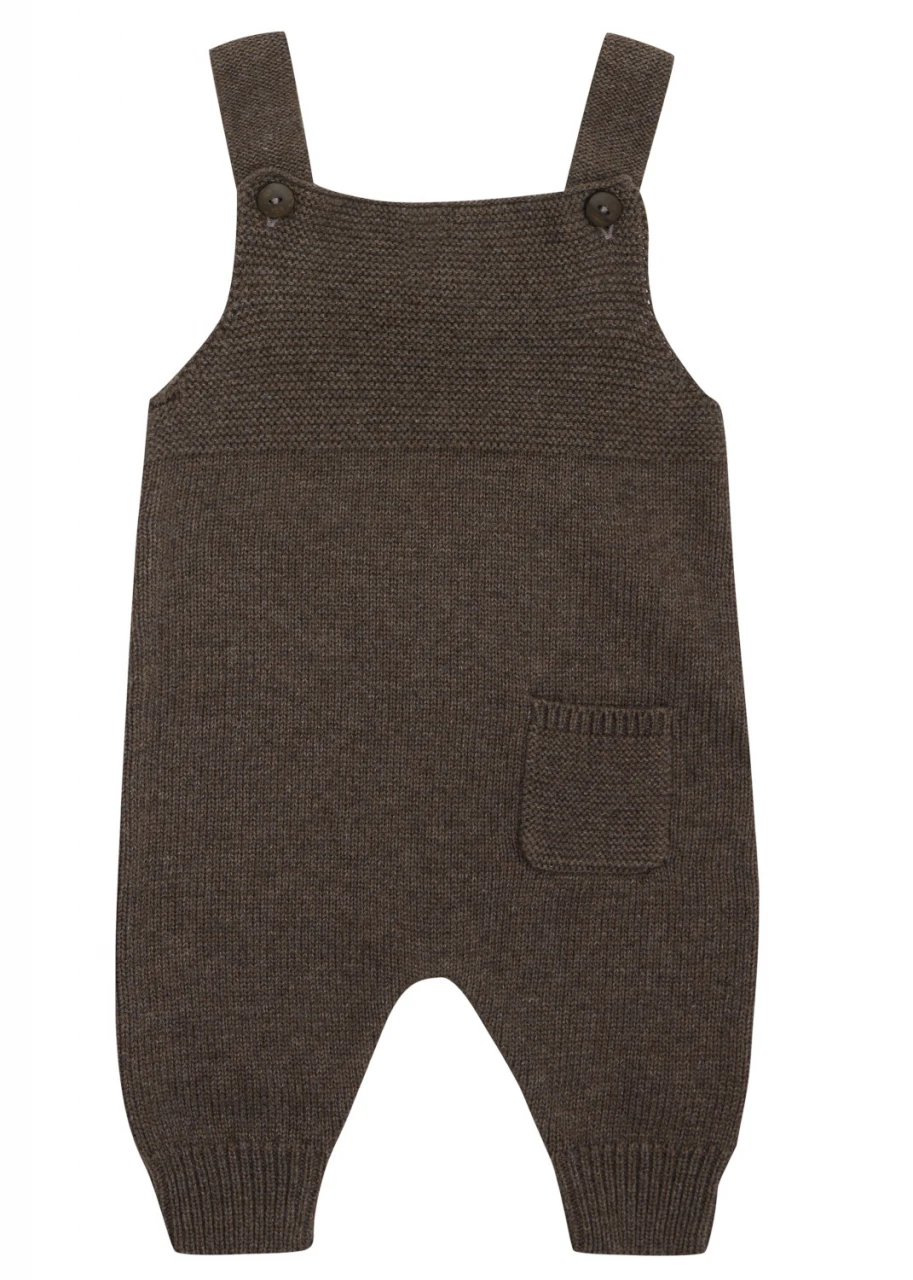 Baby dungarees in Organic Cotton and wool