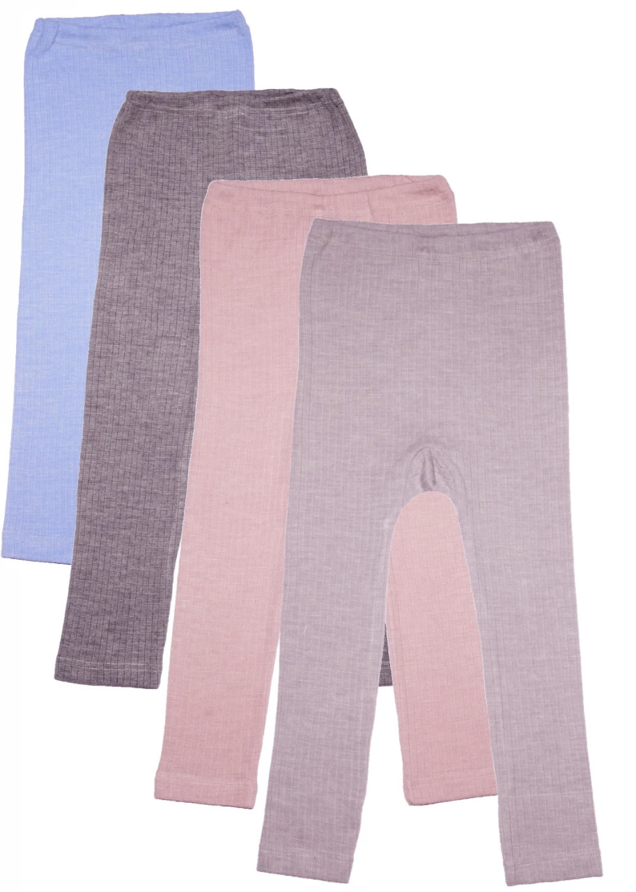 Children's leggings in wool, organic cotton and silk