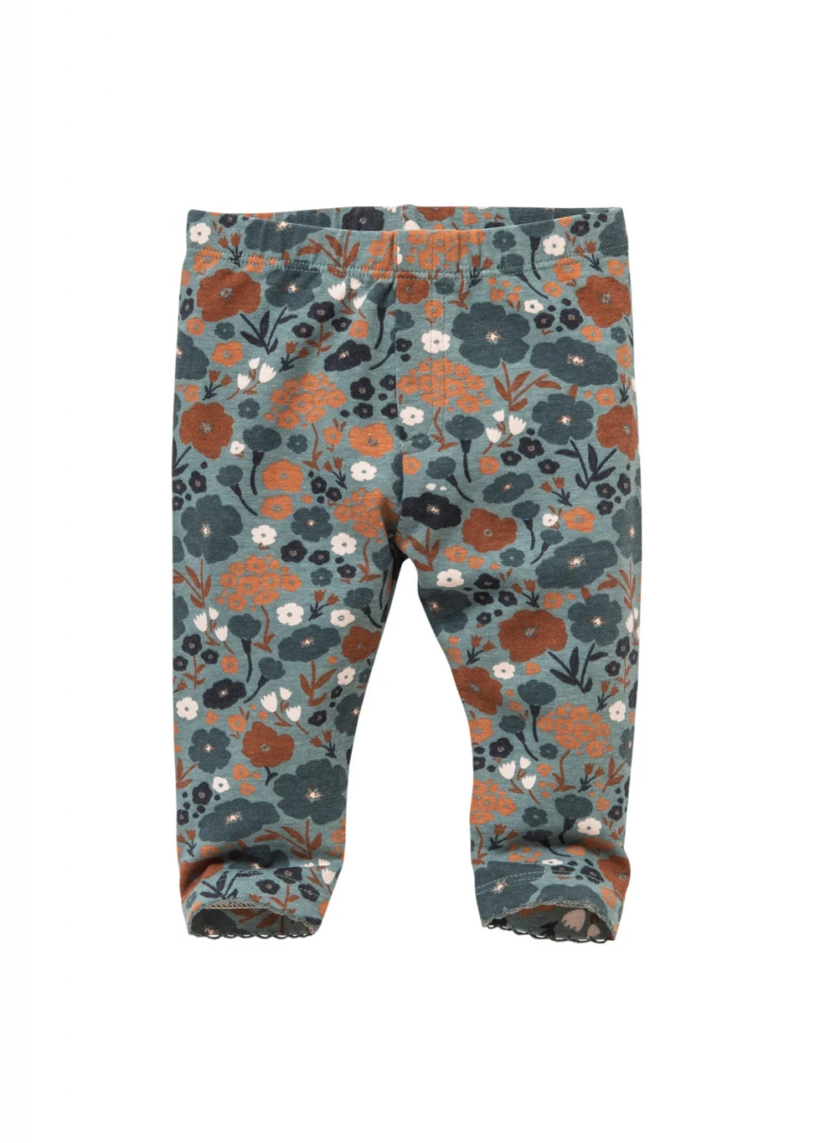 Autumn meadow leggings for girls in pure organic cotton