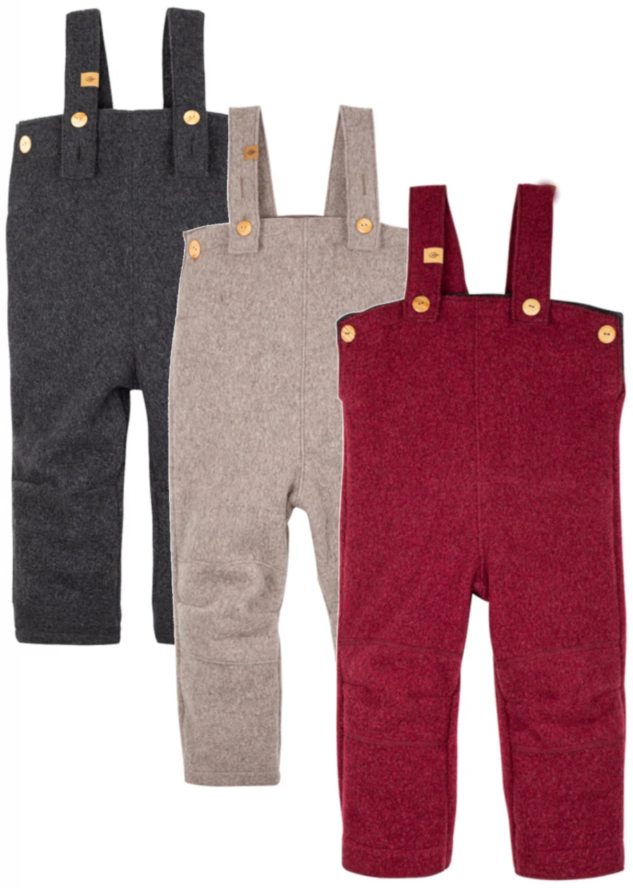 Children's trousers in recycled boiled wool