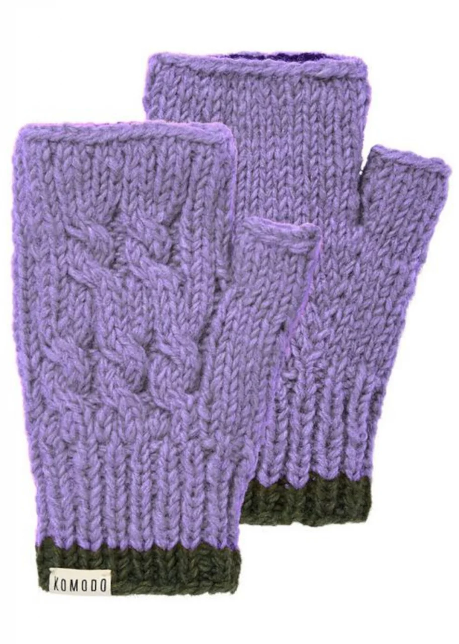 Women's wool-lined Amy Lavender gloves