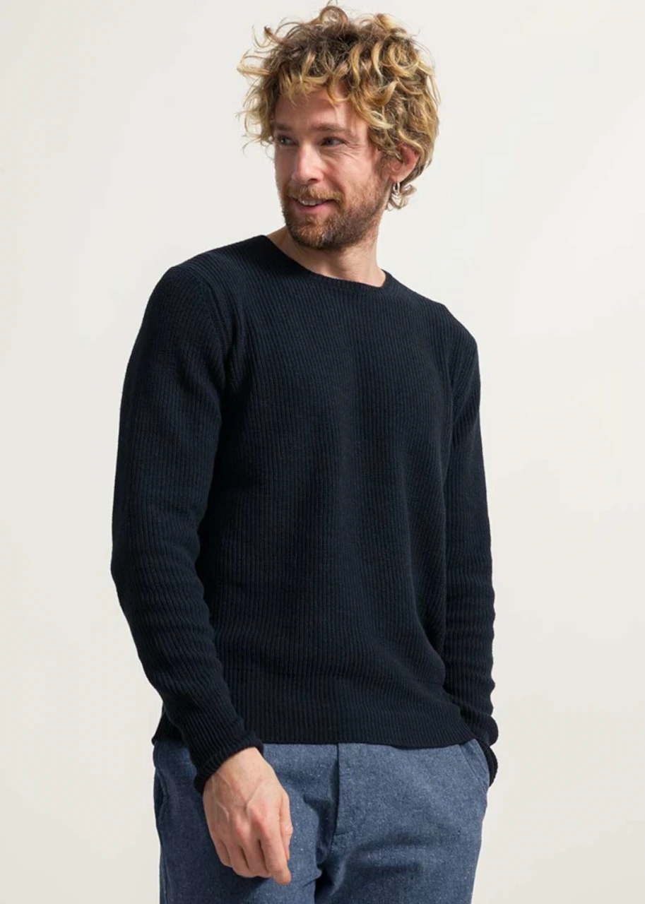Luca Men's Sweater in Regenerated Cotton