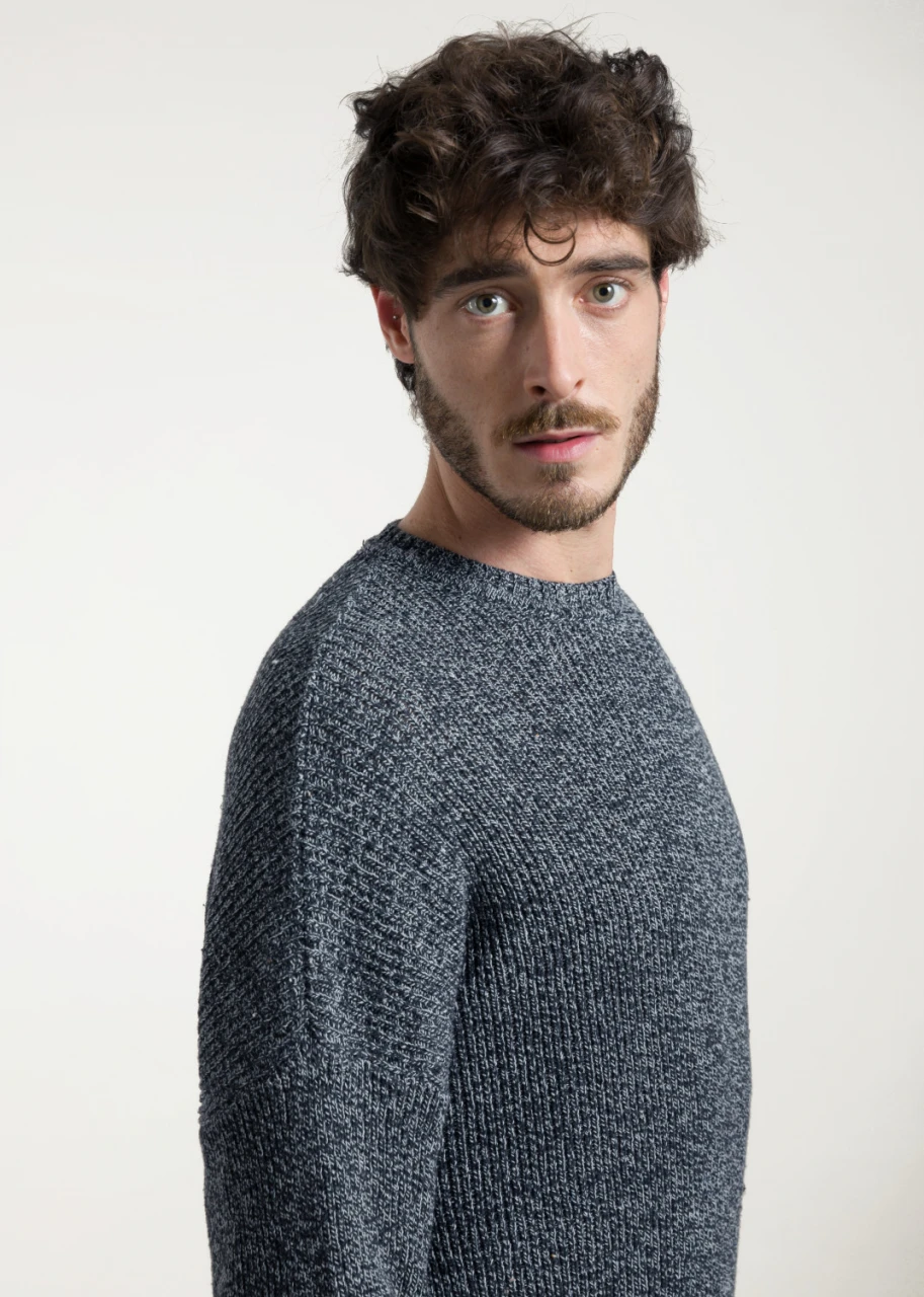 Men's Cosimo Sweater in Regenerated Cotton Jeans
