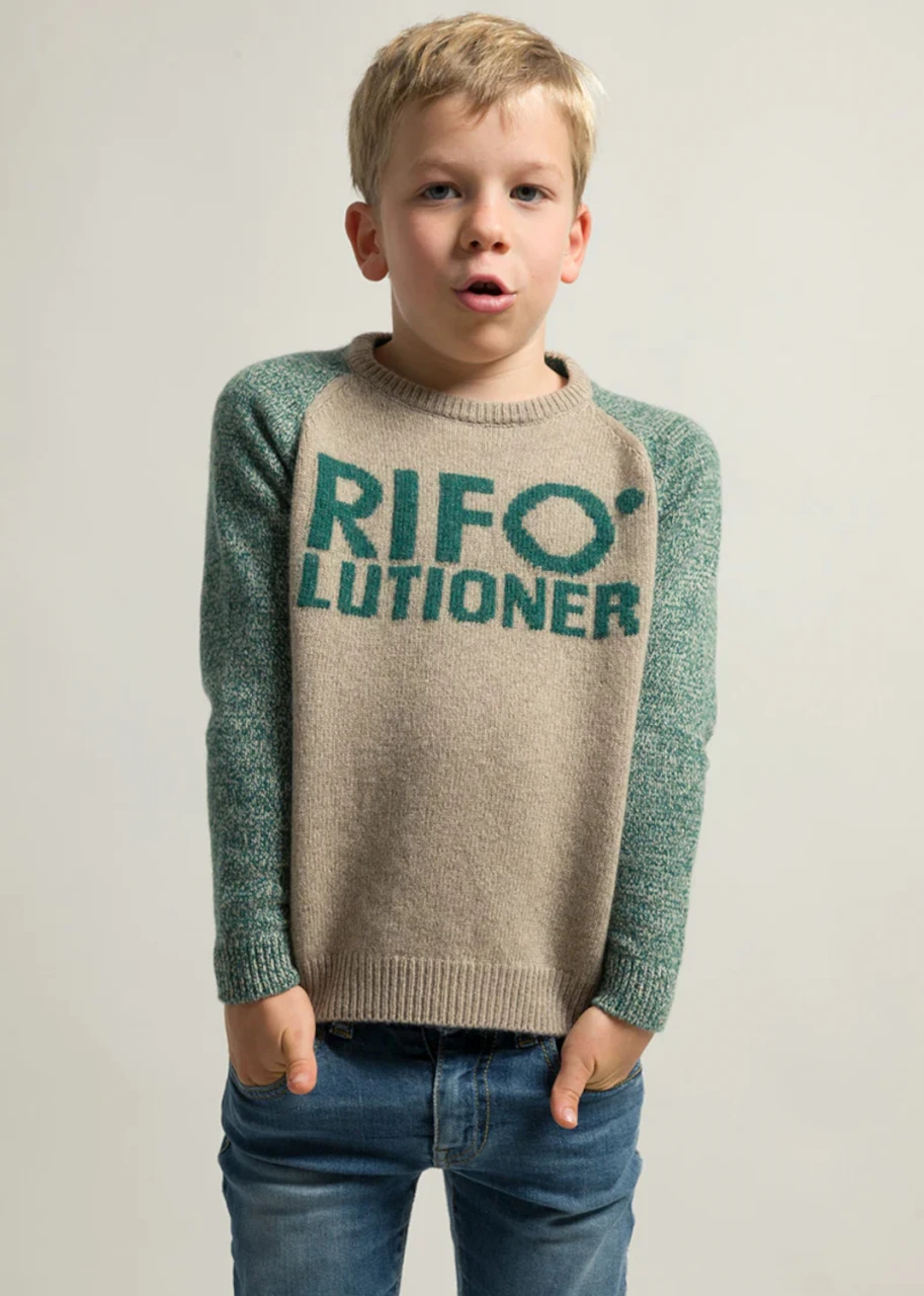 Rifolutioner Children's Sweater in Regenerated Cashmere