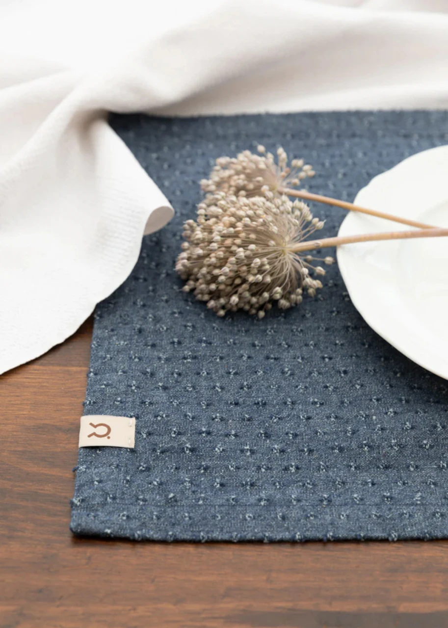 Pierce Placemat in Regenerated Cotton Jeans