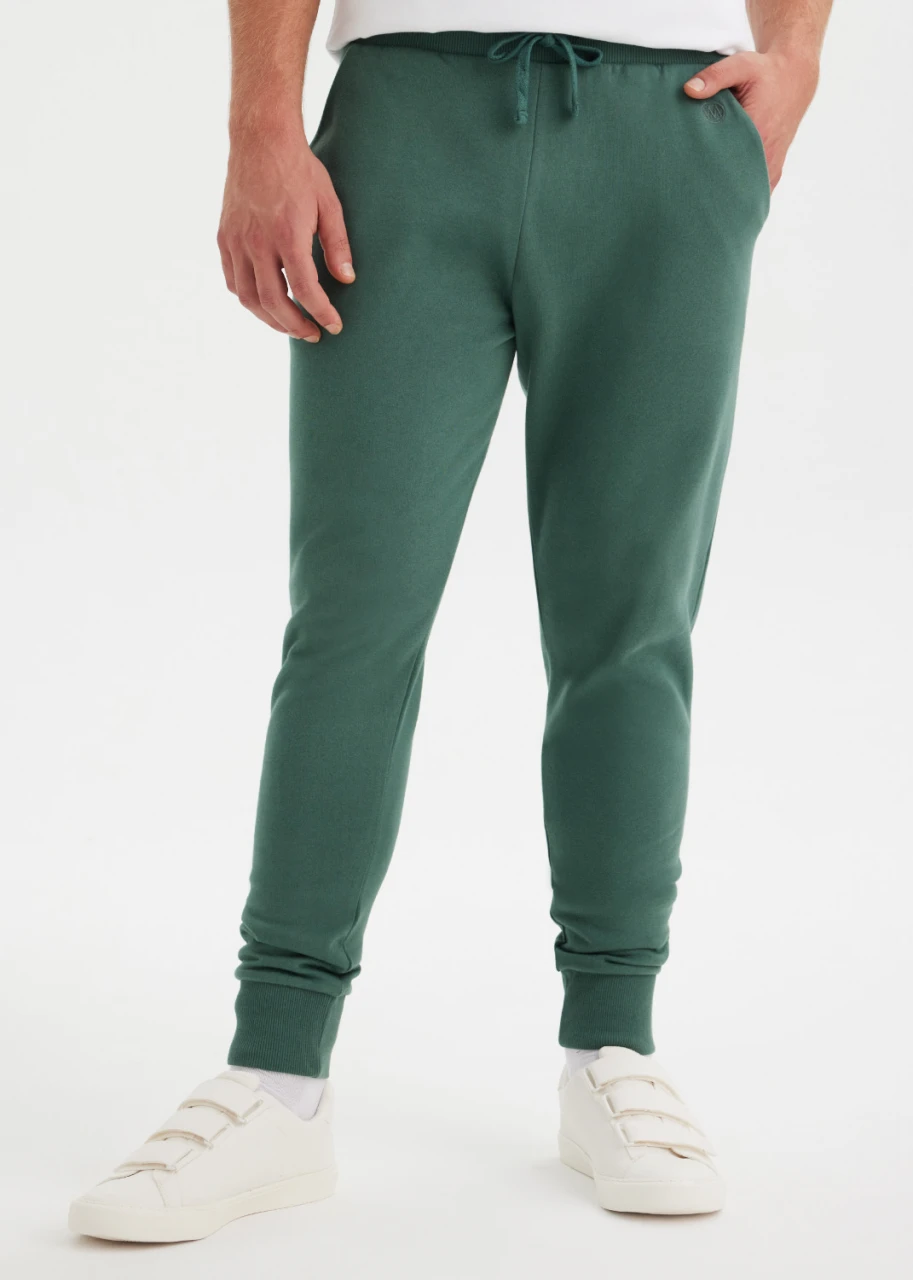 Men's Core Green Forest jogger trousers in pure organic cotton