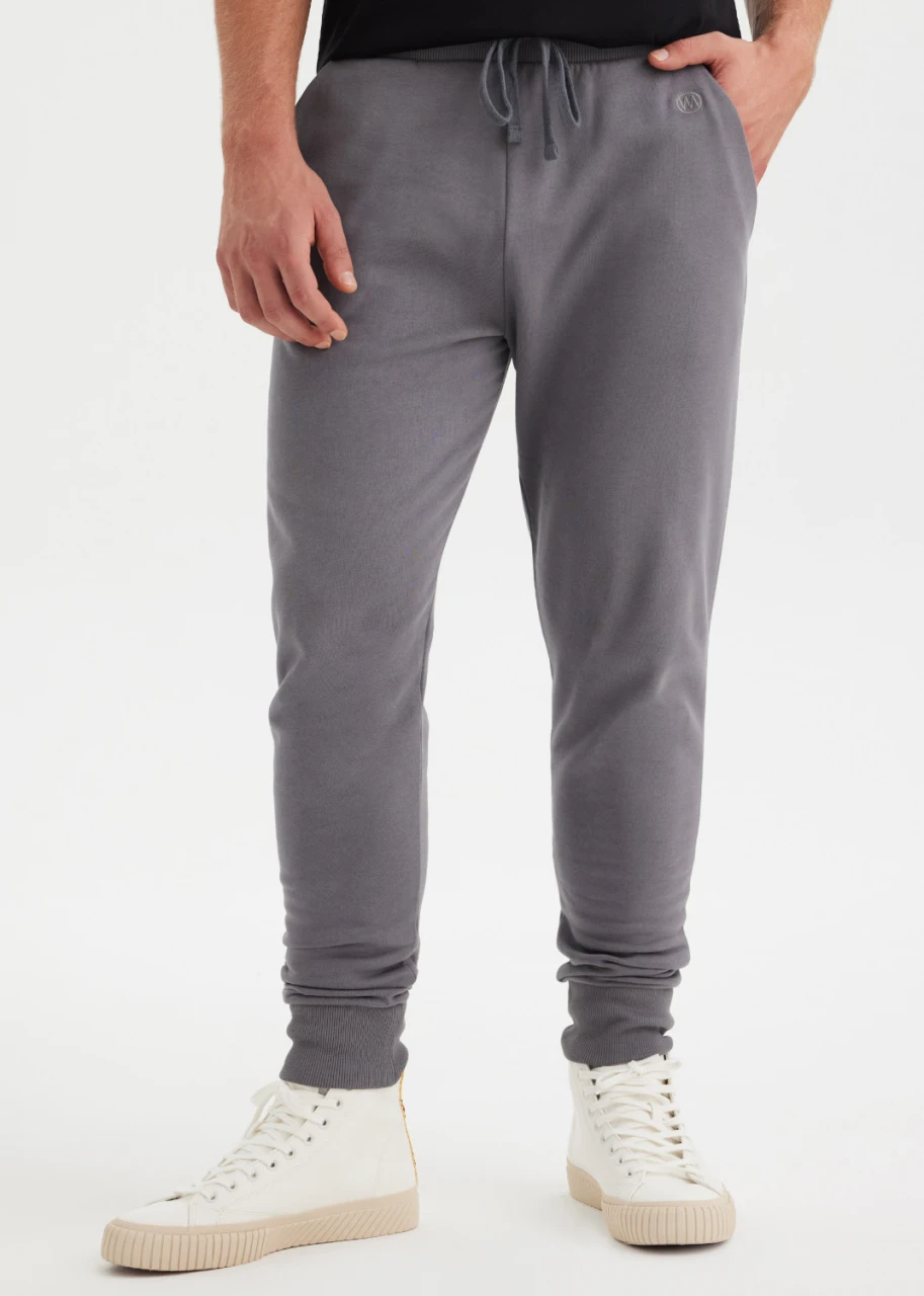 Men's Core Grey jogger trousers in pure organic cotton