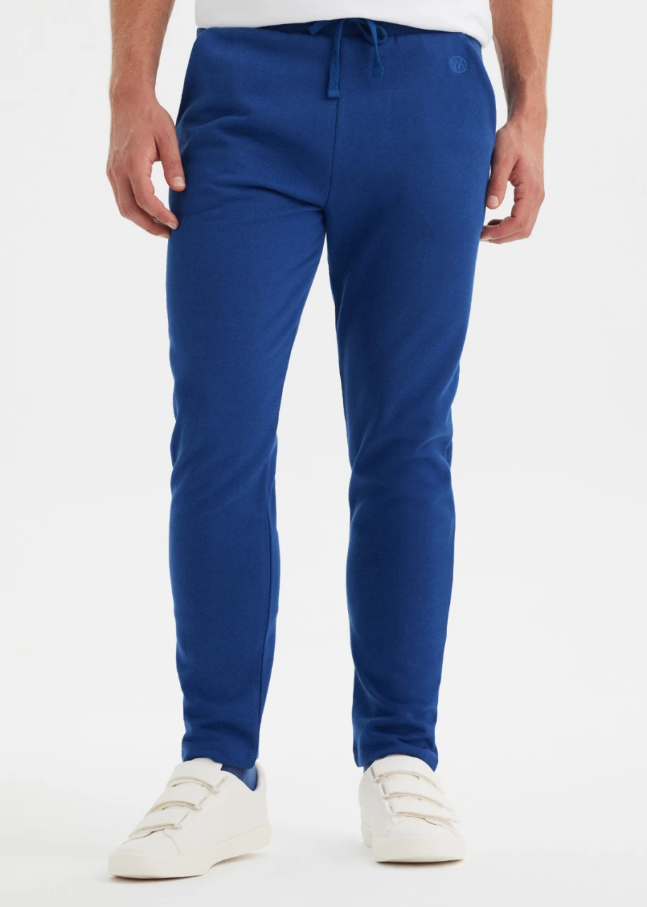 Pantaloni tuta Core Blue da uomo in puro cotone organico