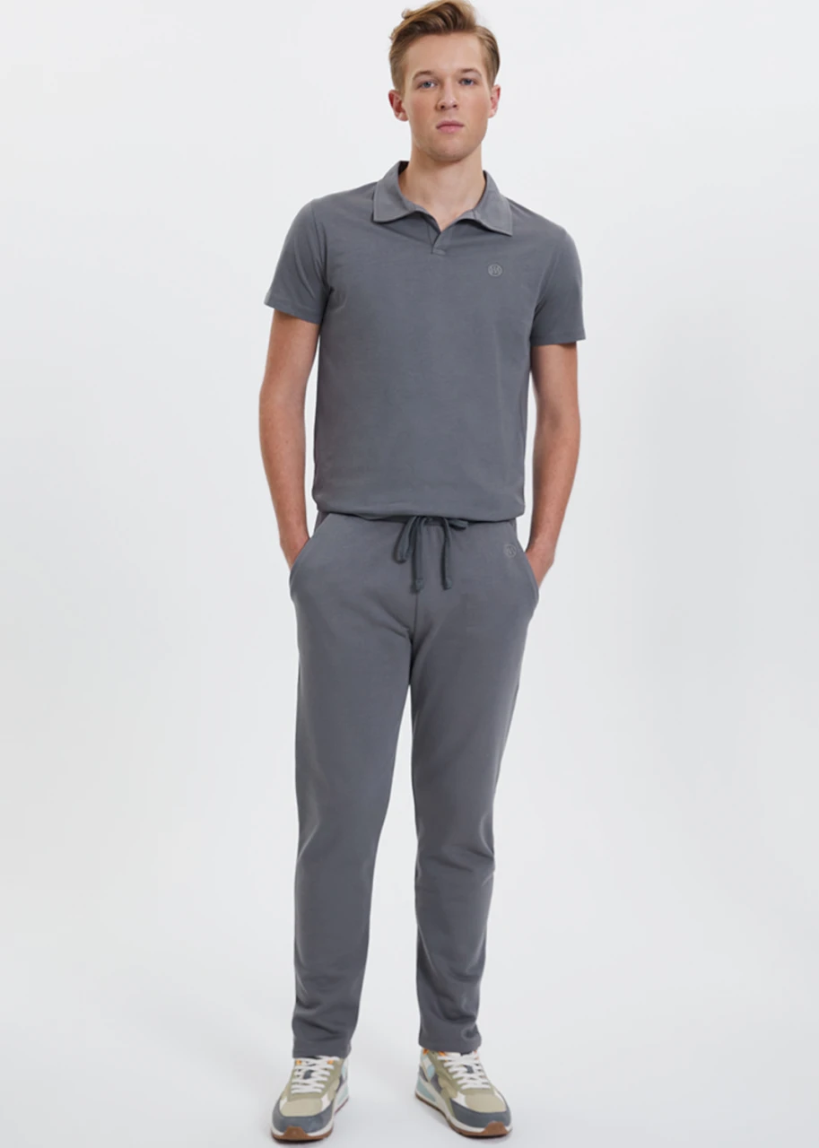 Pantaloni tuta Core Grey da uomo in puro cotone organico