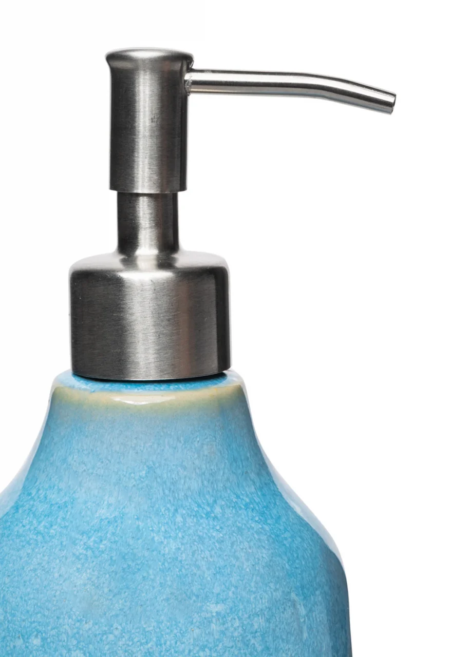 Industrial blue ceramic liquid soap dispenser_108198