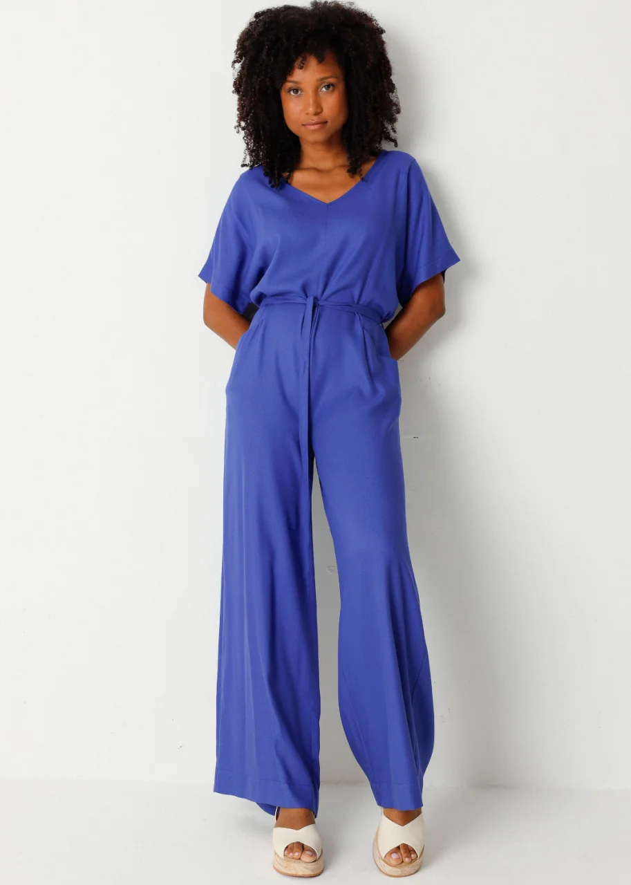 Women's Royal Blue Alaia Jumpsuit in Ecovero