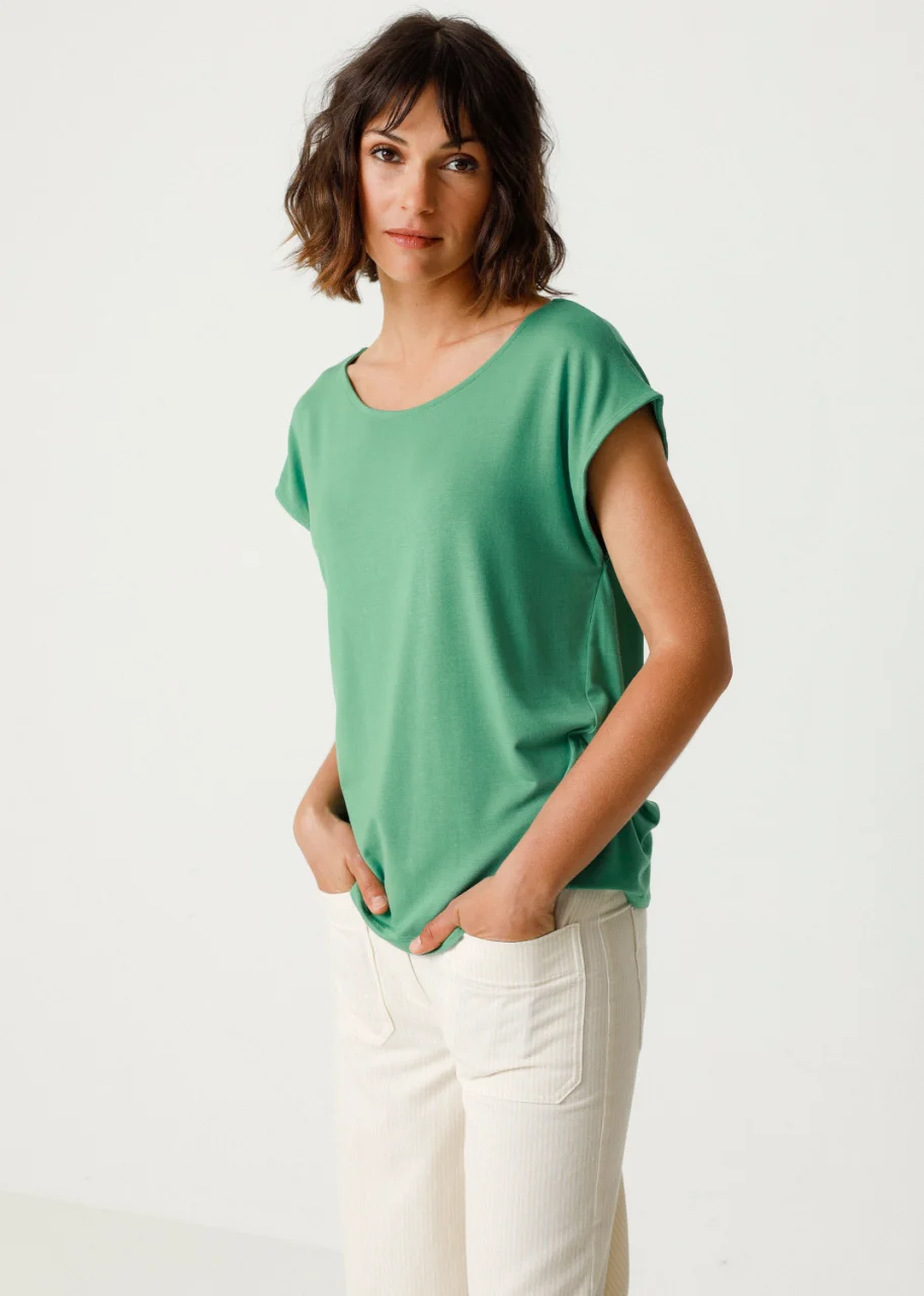 T-shirt Atalia da donna in Modal Tencel - Verde