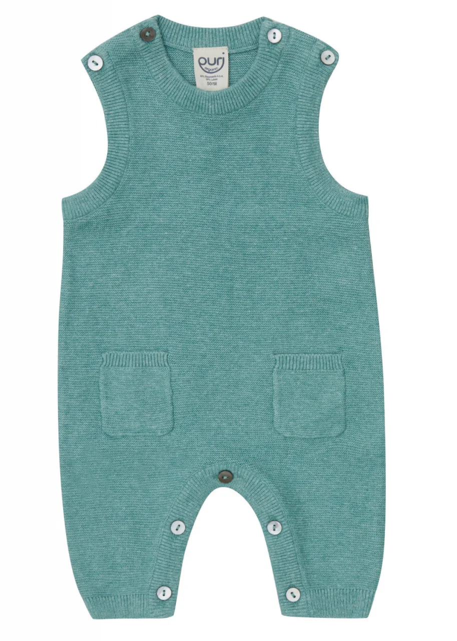 Basil baby rompers in Organic Cotton and linen