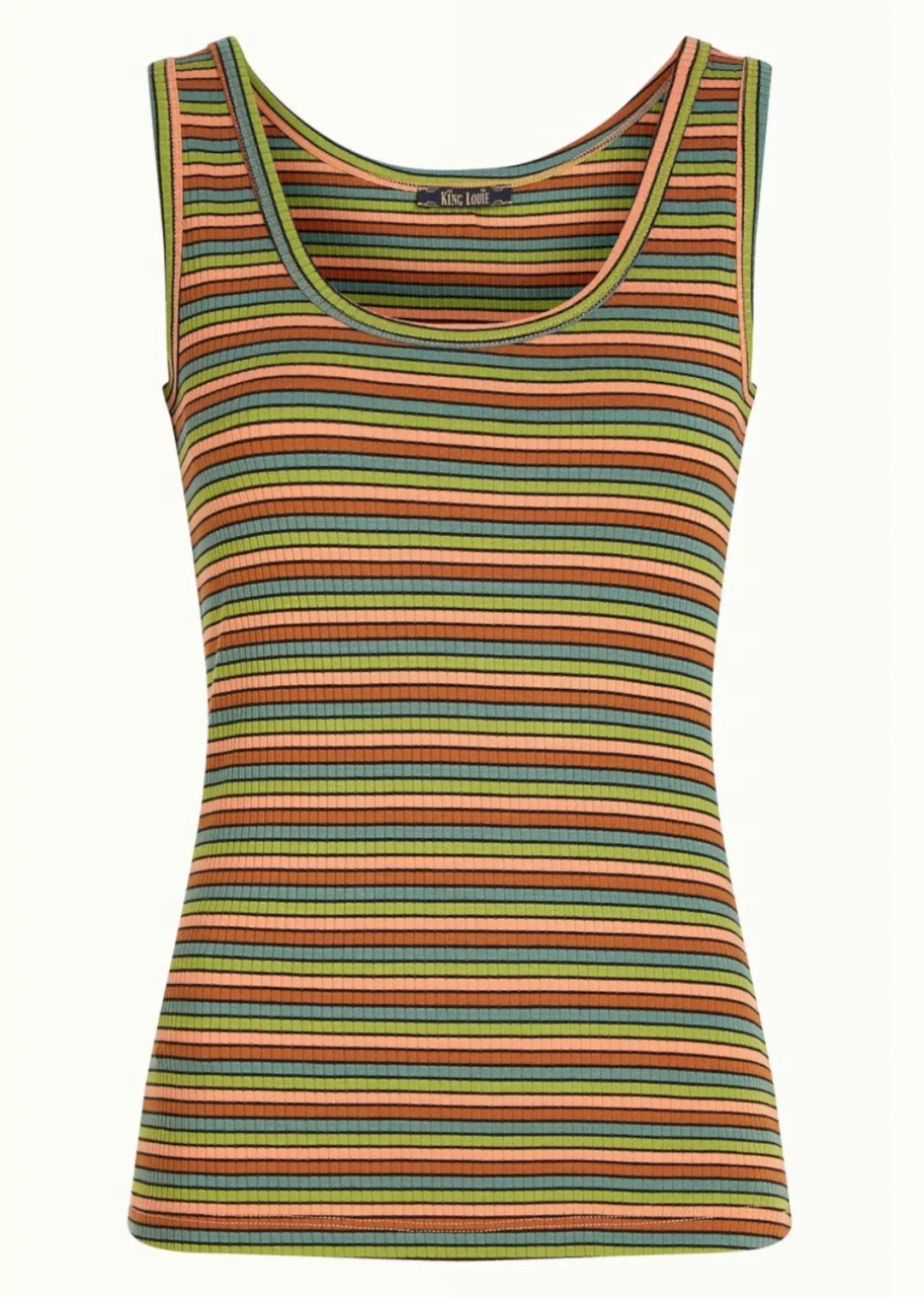 Cleo Stripes tank top in sustainable Ecovero viscose