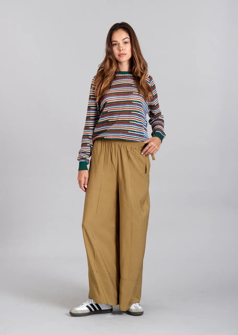 Marie women's trousers in viscose EcoVero™ - Khaki