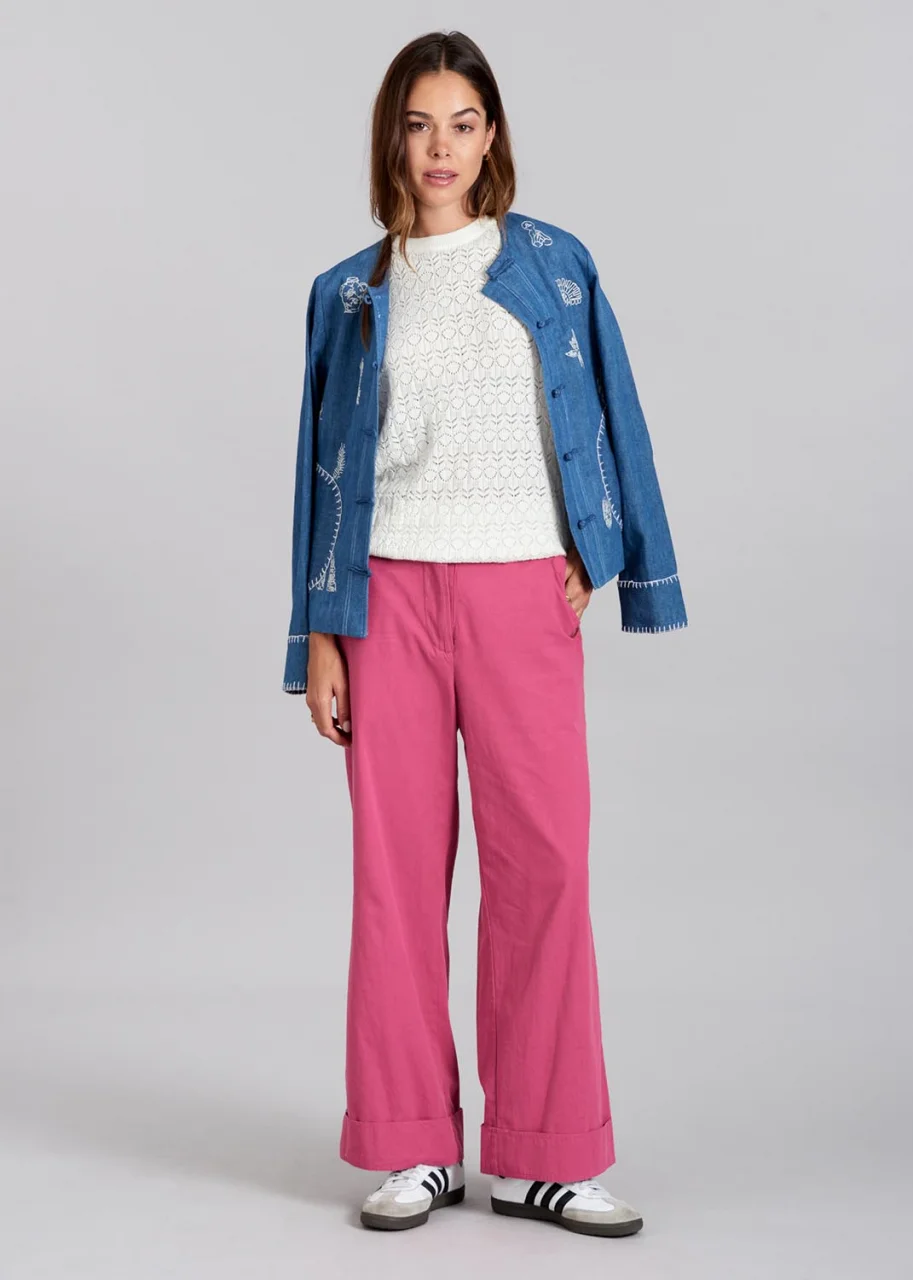 Women's Tansy trousers in pure organic cotton - Pink