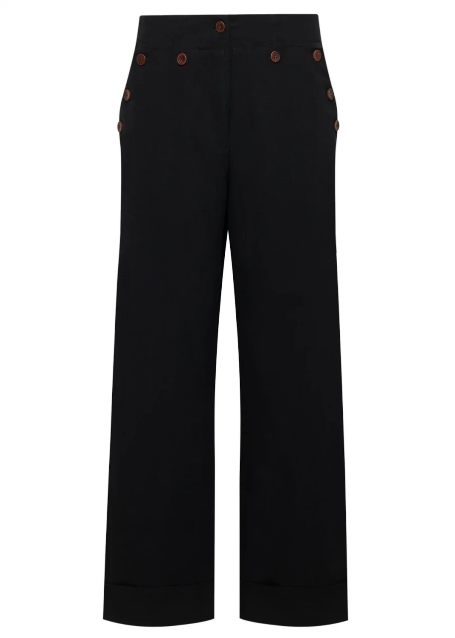 Women's Tansy trousers in pure organic cotton - Black