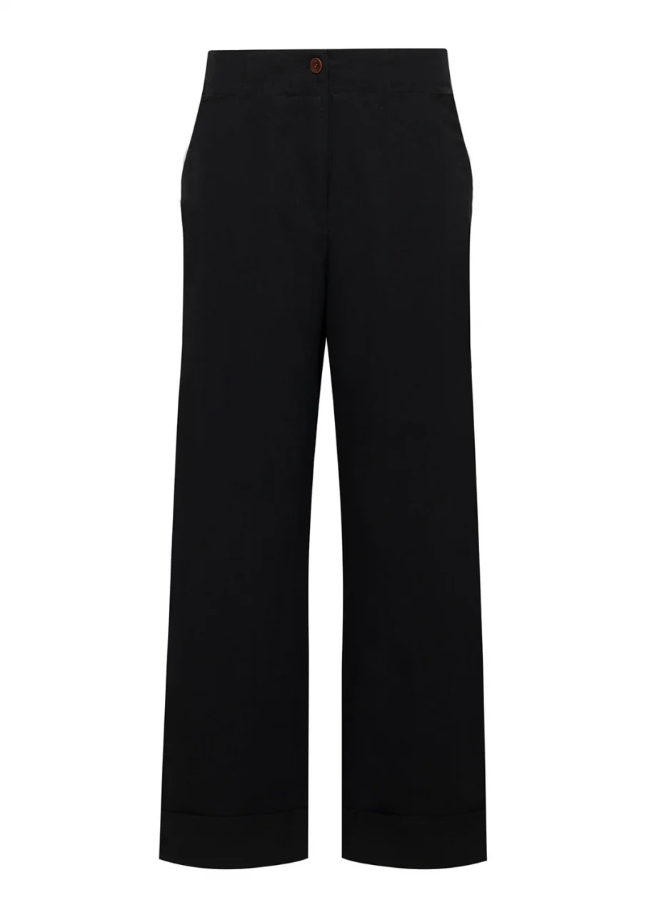 Women's Tansy trousers in pure organic cotton - Black