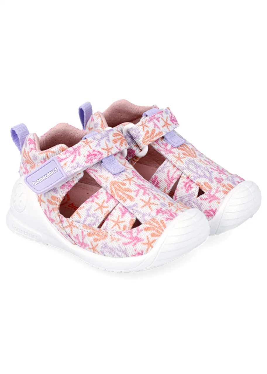 Baby Coral ergonomic and natural cotton sandals for girls
