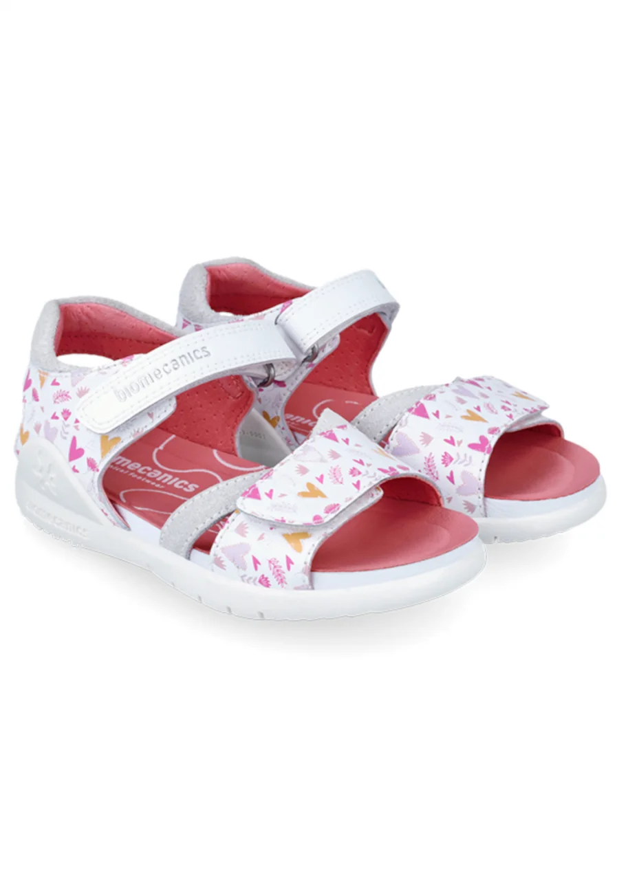 White Baby Corazon sandals ergonomic and natural