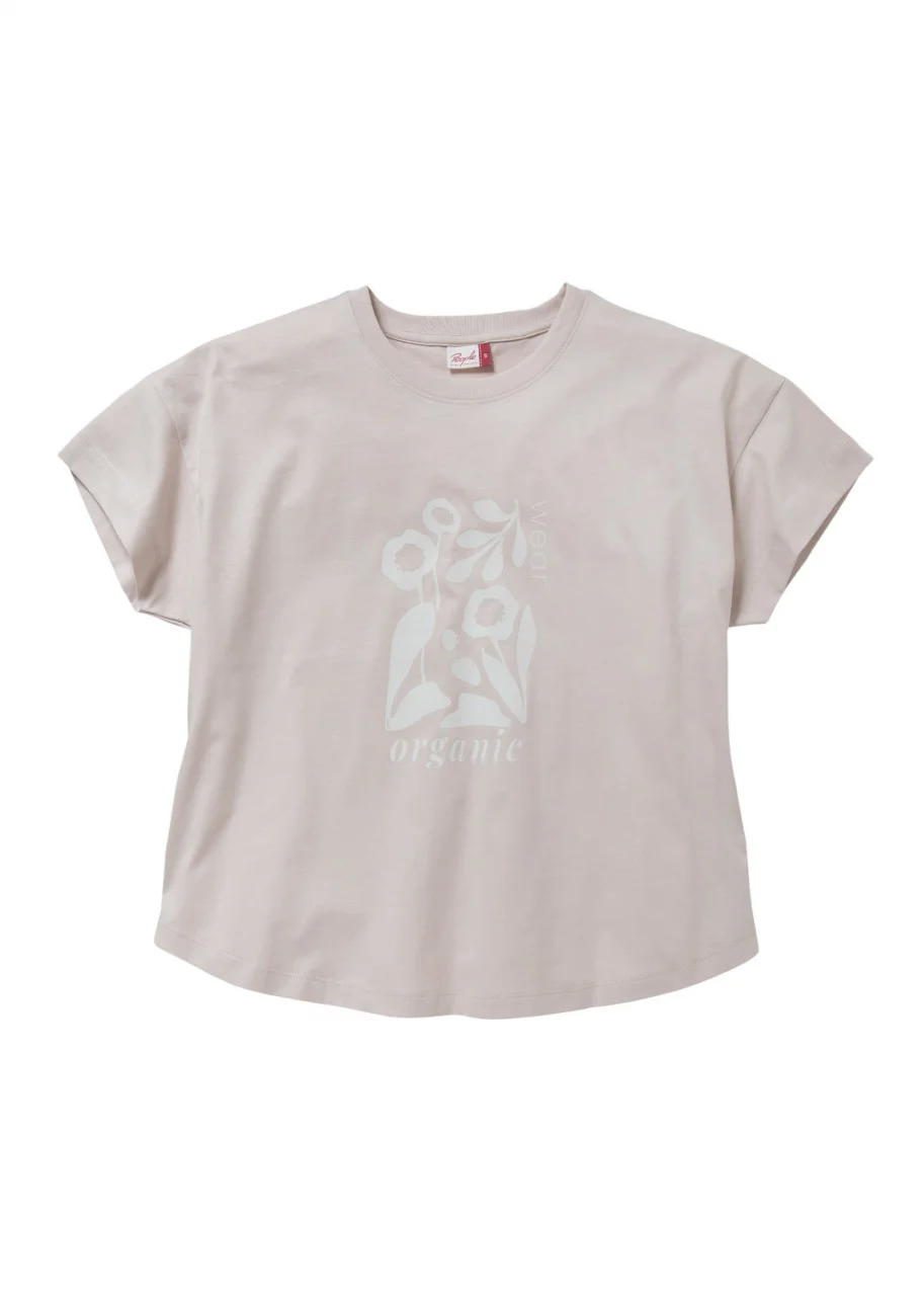 Women's Organic Flowers T-shirt in pure organic cotton