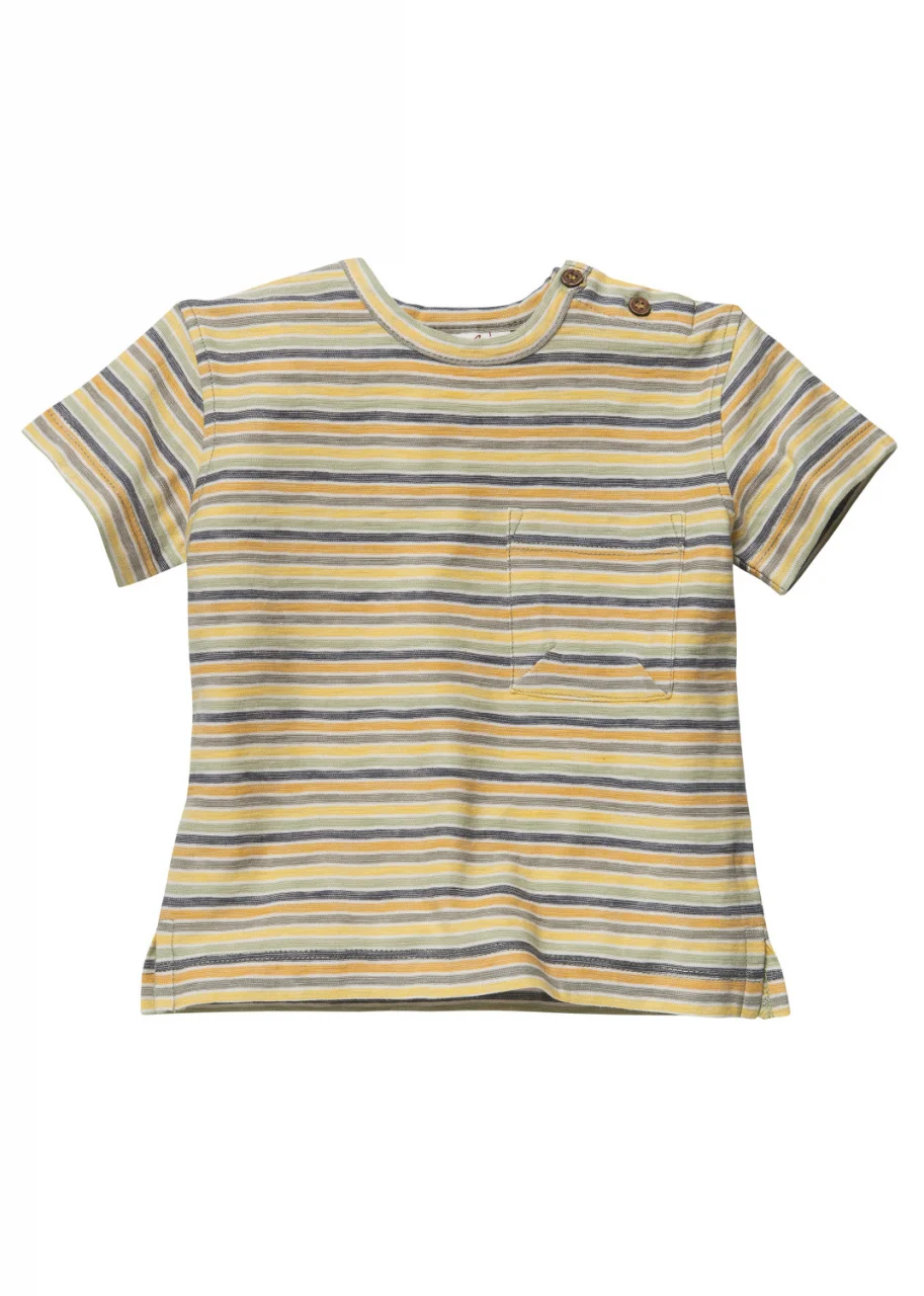 Children's striped T-shirt made of pure organic cotton