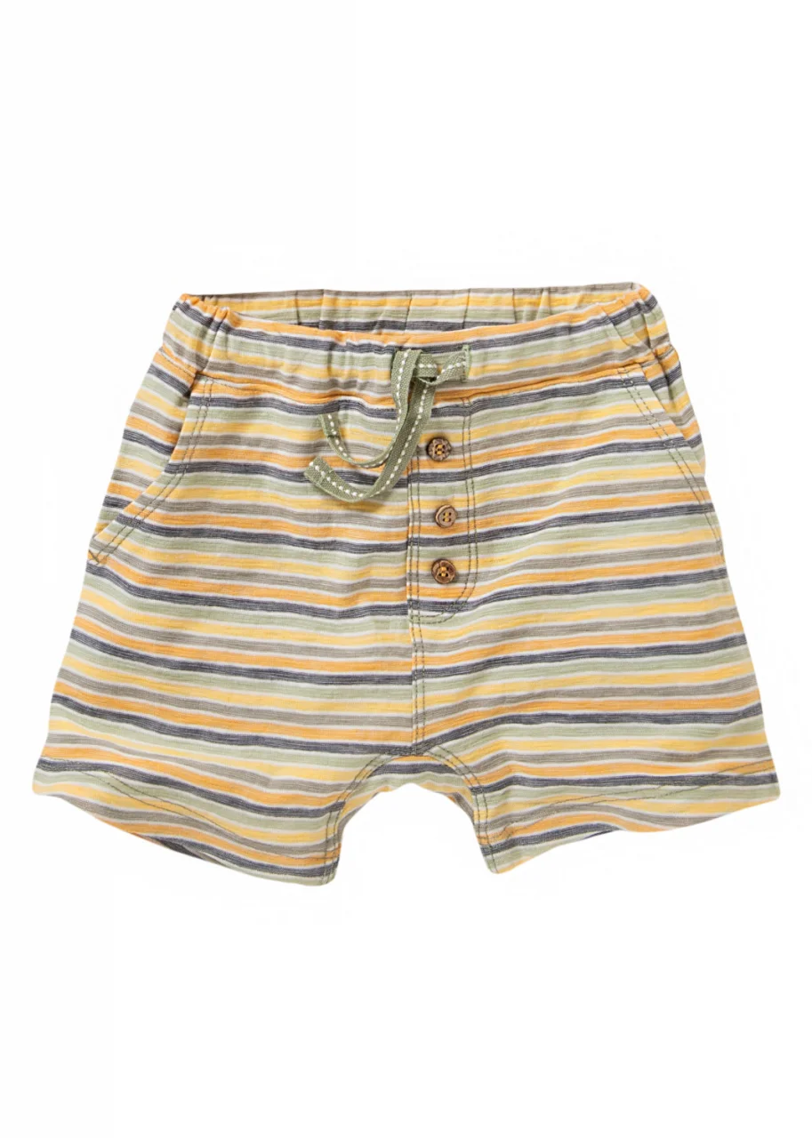 Children's striped shorts in pure organic cotton