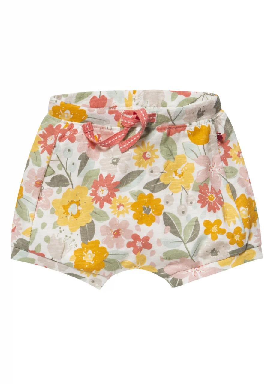 Flower shorts for girls in pure organic cotton
