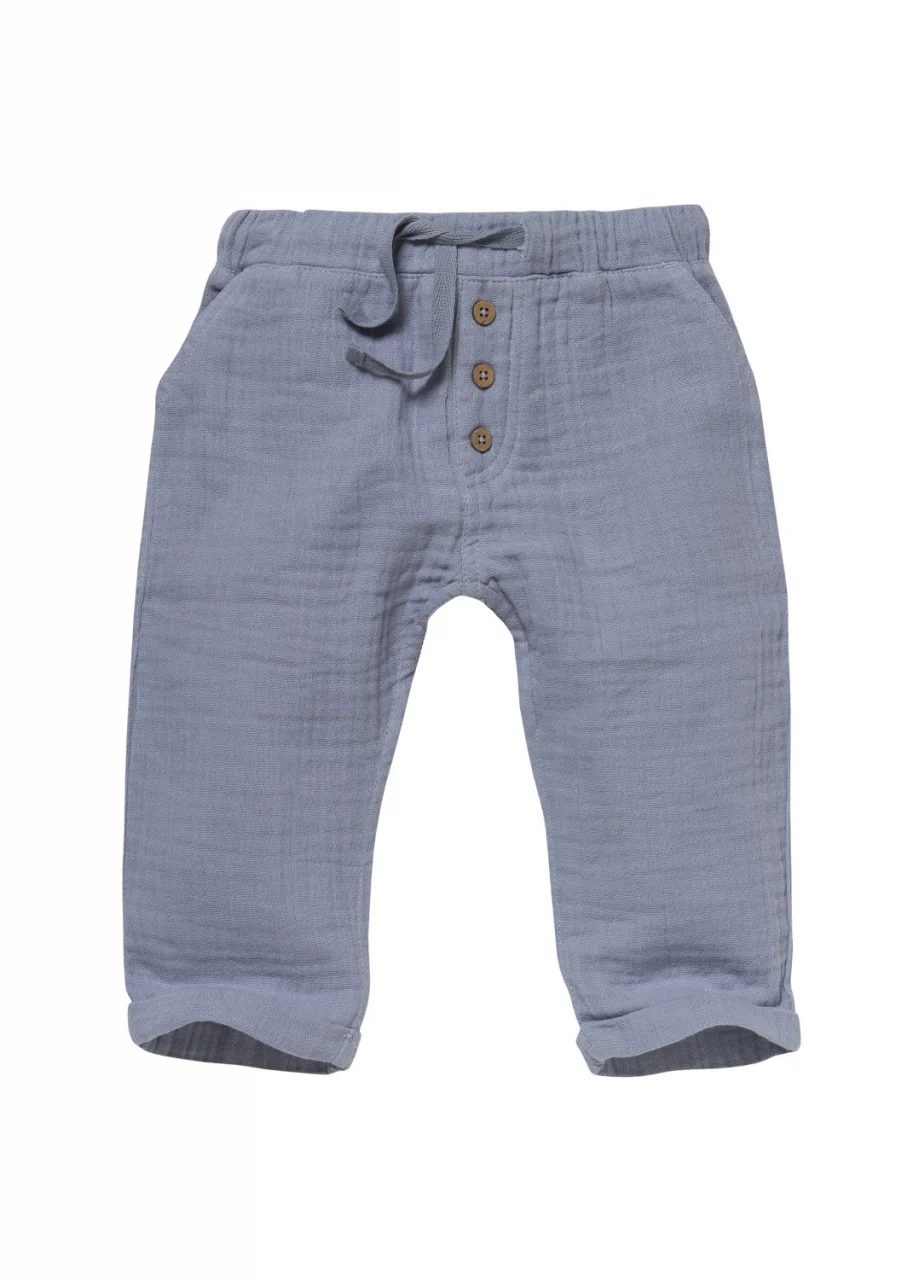 Baby muslin trousers in pure organic cotton