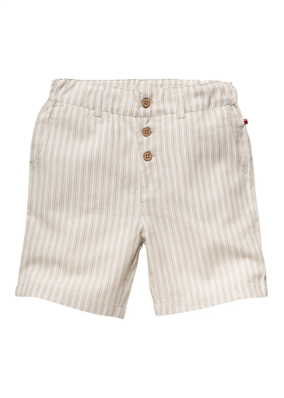 Children's striped bermuda shorts in pure organic cotton