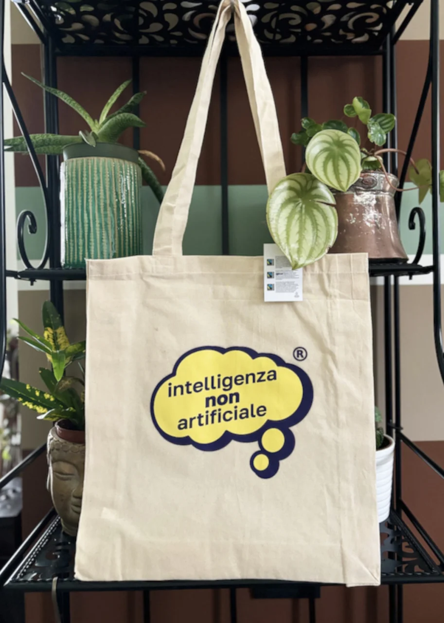 Shopper spesarella yellow/purple NON-artificial intelligence