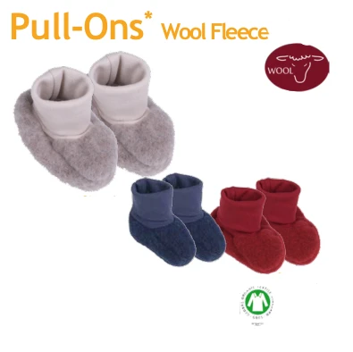 Scarpine babbucce per neonati in pile di lana biologica