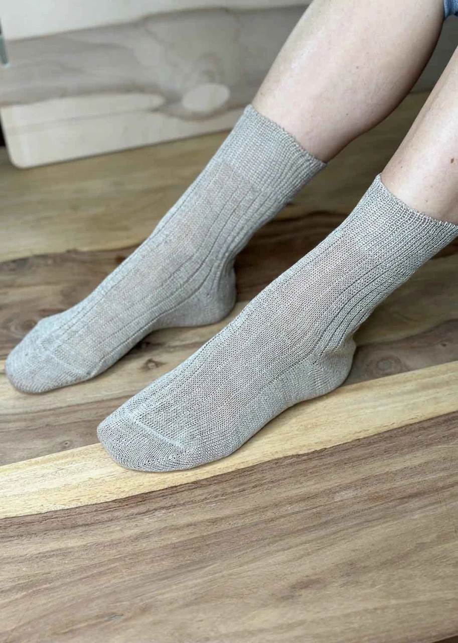 Short socks 100% hemp