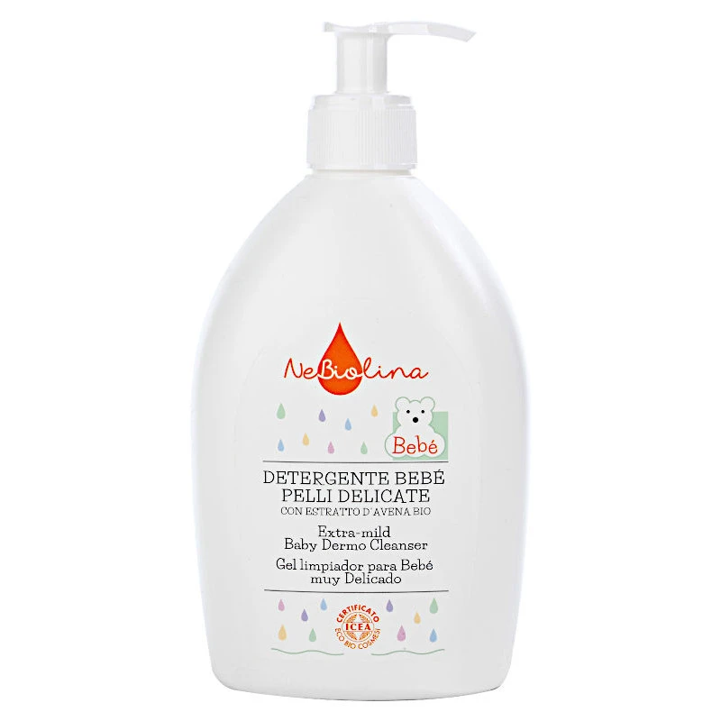 Extra-mild baby dermo cleanser with organic oat