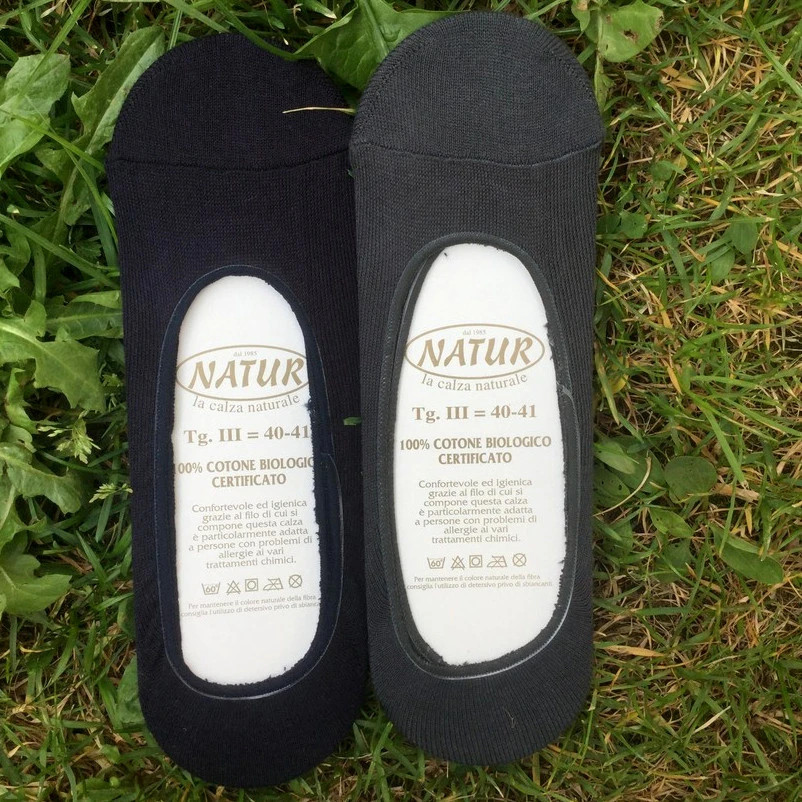 Foot peds socks in dyed organic cotton
