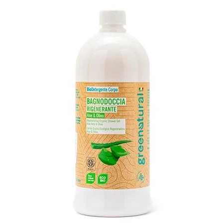 Bath-shower gel eco-organic Aloe and Olive - 1 lt