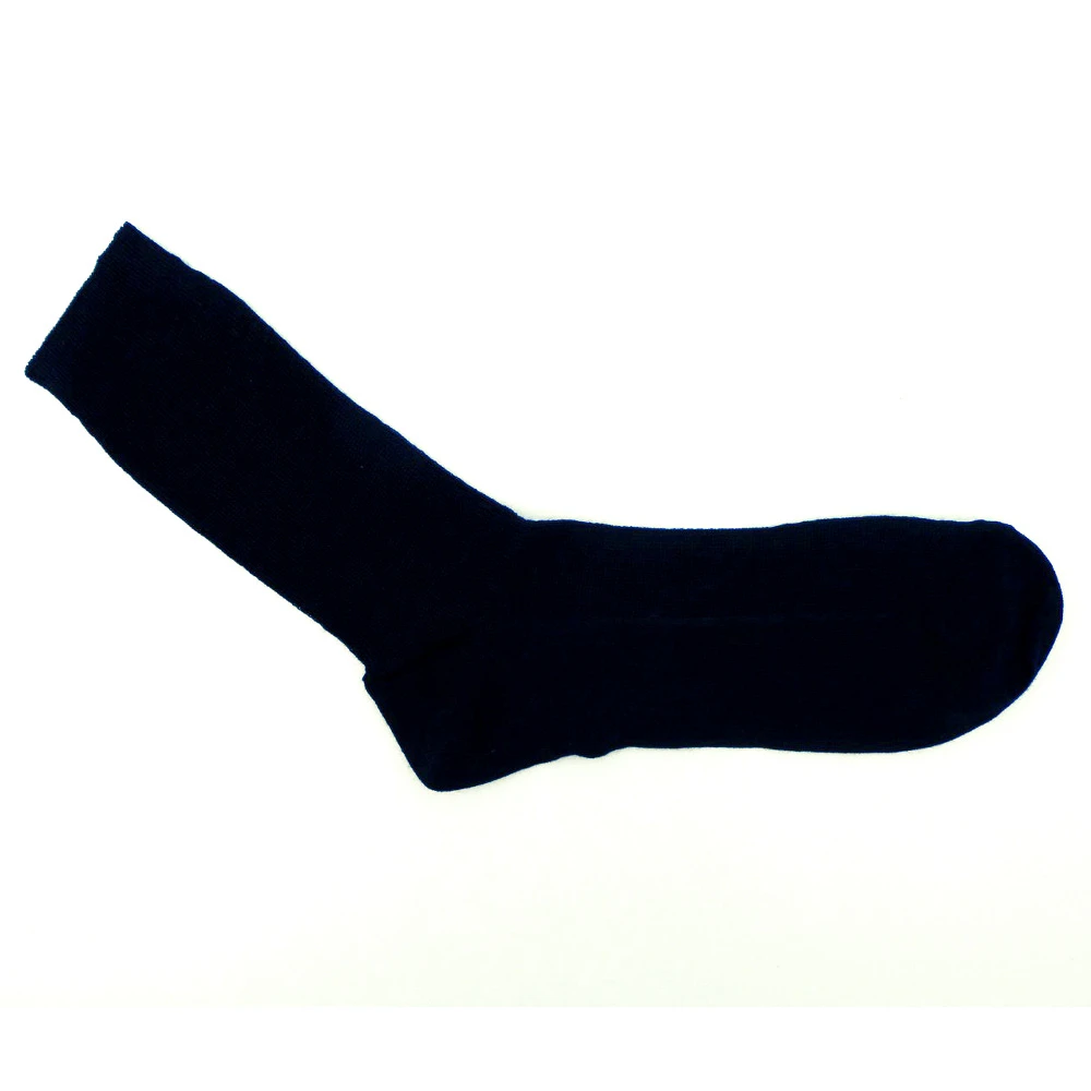 Short Navy socks in organic wool and organic cotton